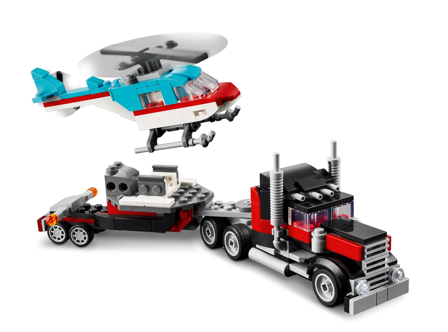 Flatbed Truck With Helicopter #31146