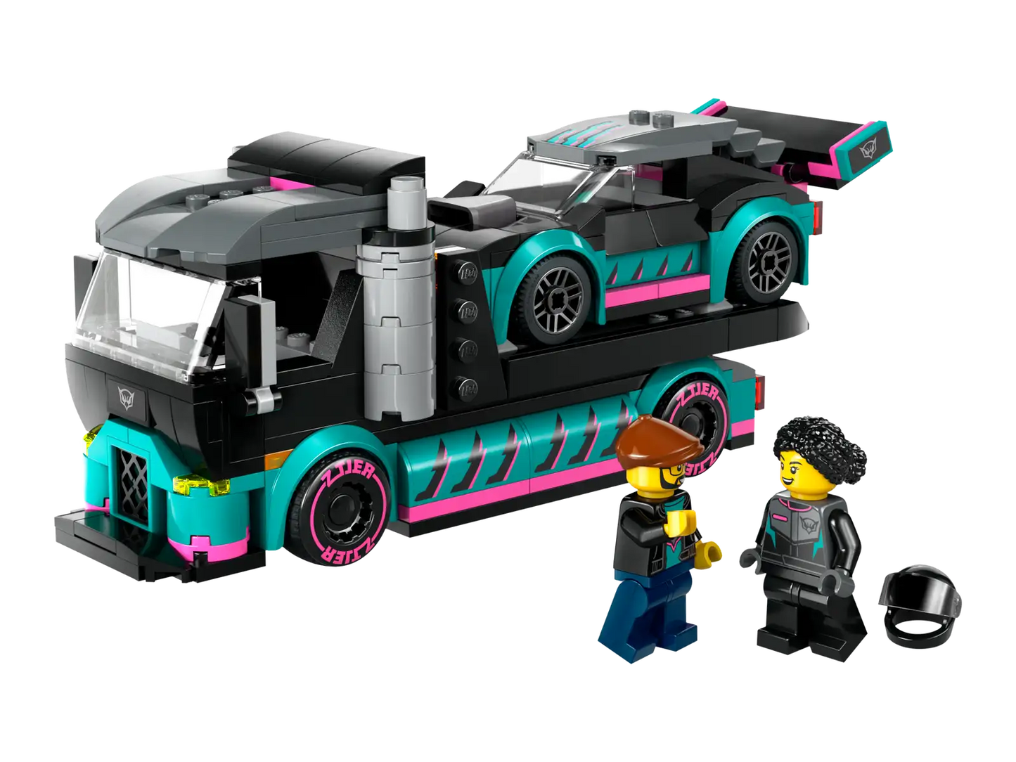 Race Car And Car Carrier Truck #60406