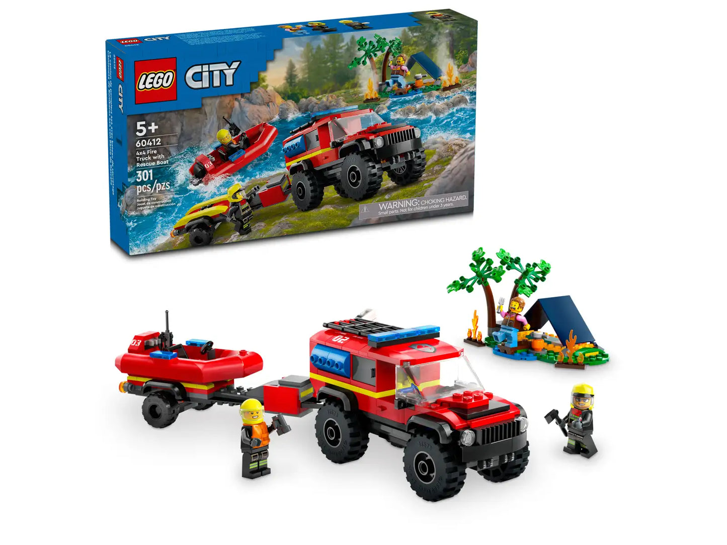 4X4 Fire Truck With Rescue Boat #60412
