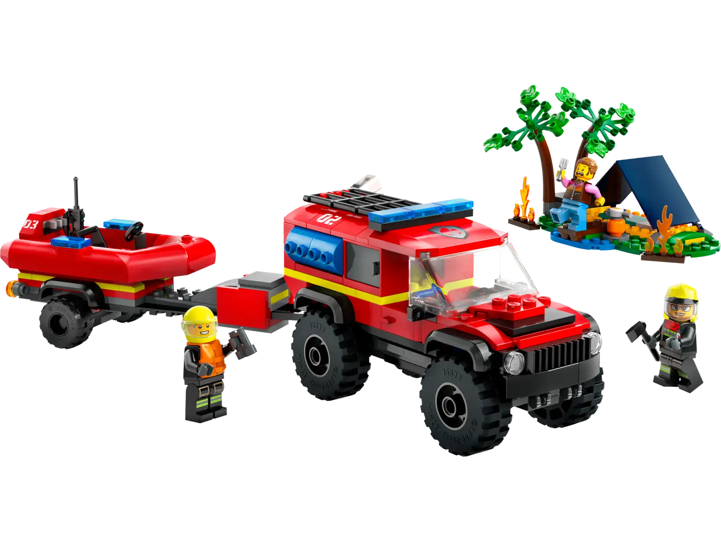 4X4 Fire Truck With Rescue Boat #60412