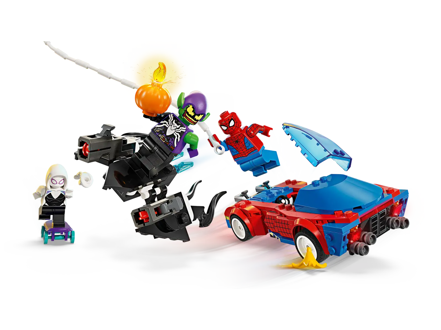 Spider-Man Race Car & Venom Green Goblin #76279