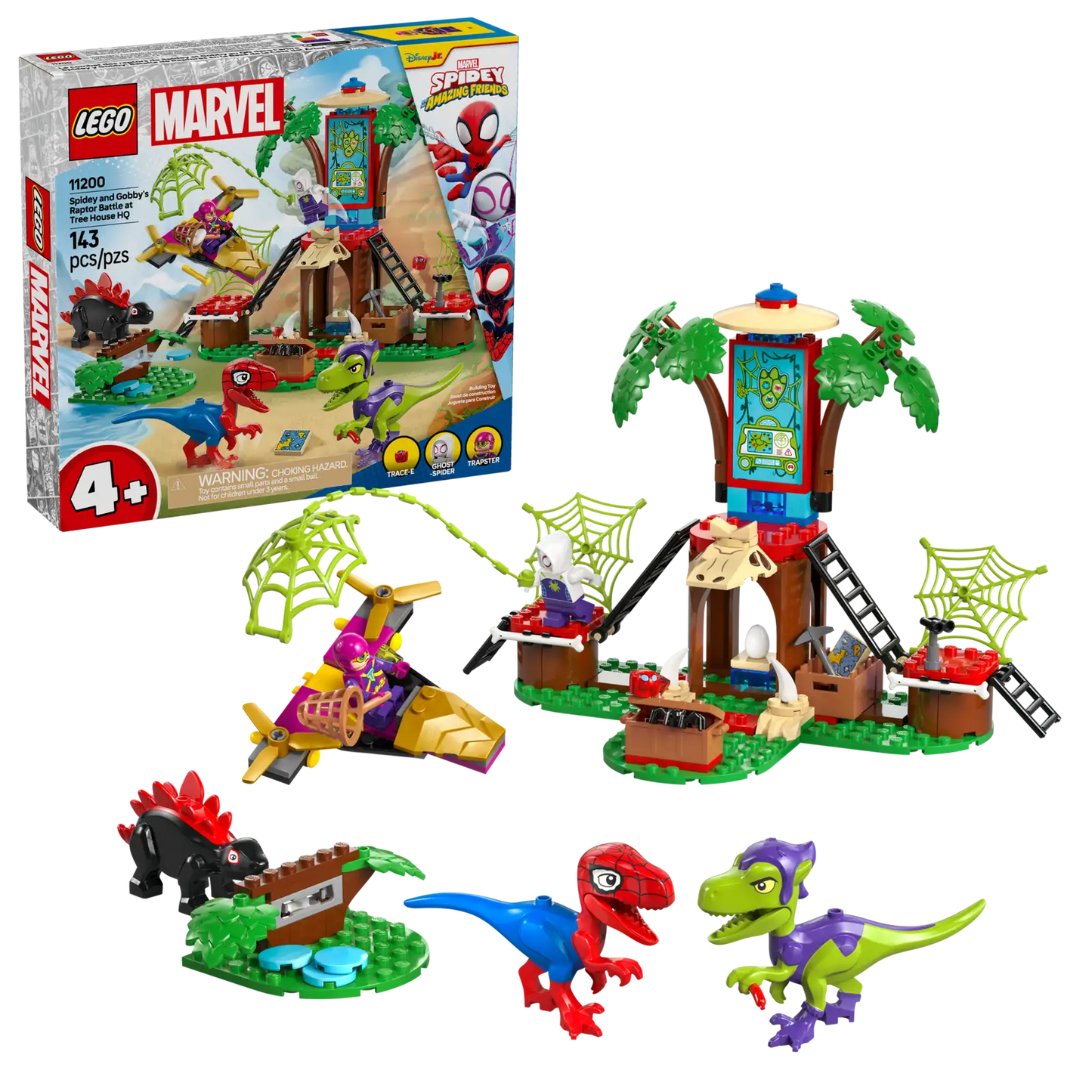 Spidey and Gobby's Raptor Battle at Tree House HQ #11200