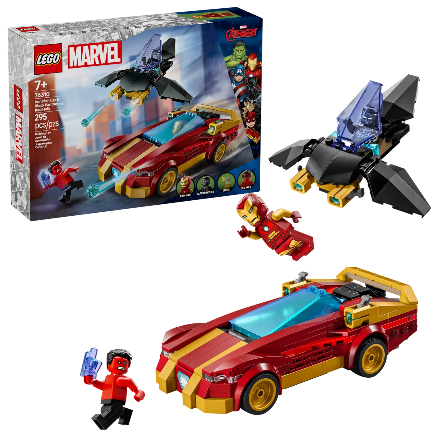 Iron Man Car & Black Panther vs. Red Hulk #76310