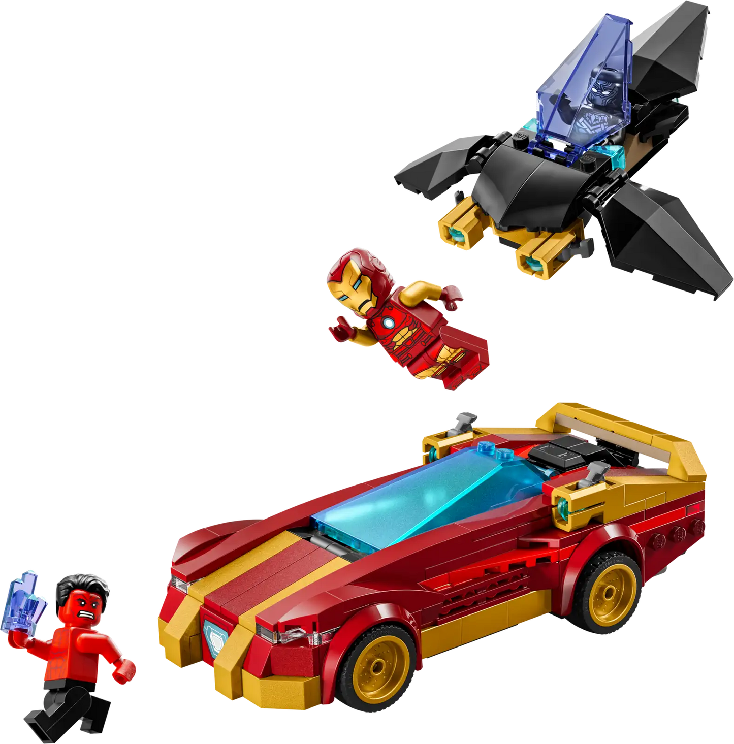 Iron Man Car & Black Panther vs. Red Hulk #76310