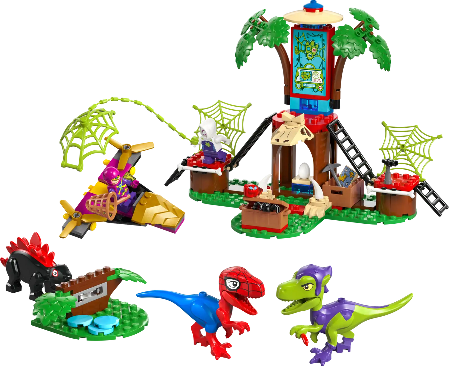 Spidey and Gobby's Raptor Battle at Tree House HQ #11200