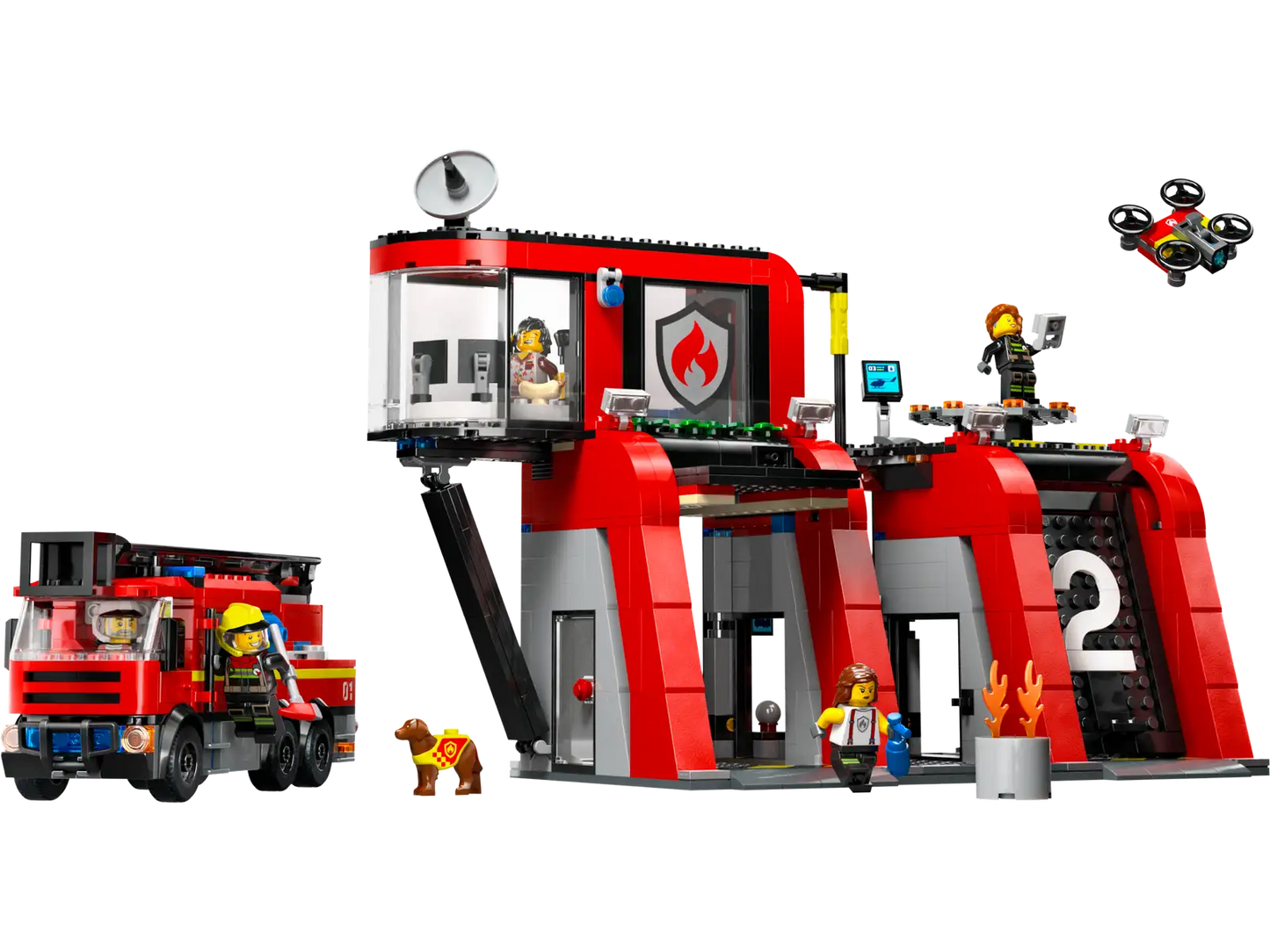 Fire Station with Fire Truck #60414