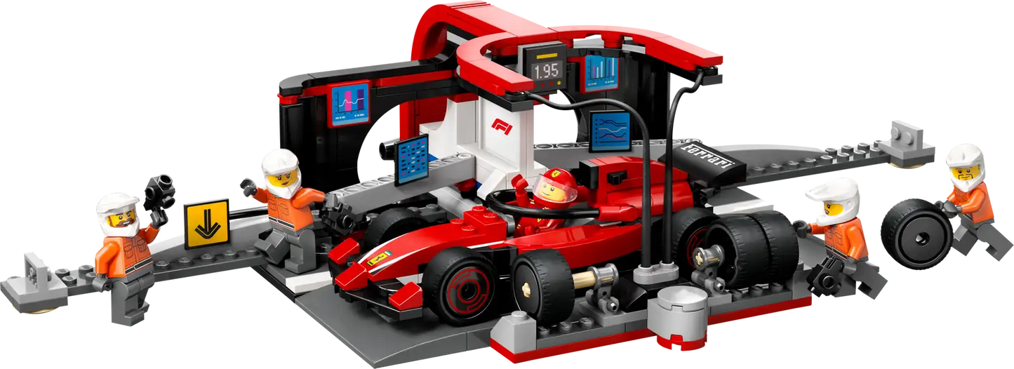F1® Pit Stop & Pit Crew with Ferrari Car #60443